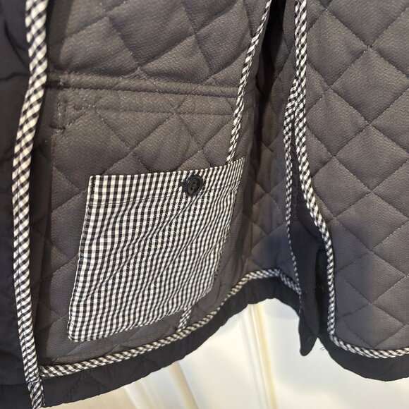 Women's Vineyard Vines Quilted Chore Coat, Black (XL) - Picture 3 of 10